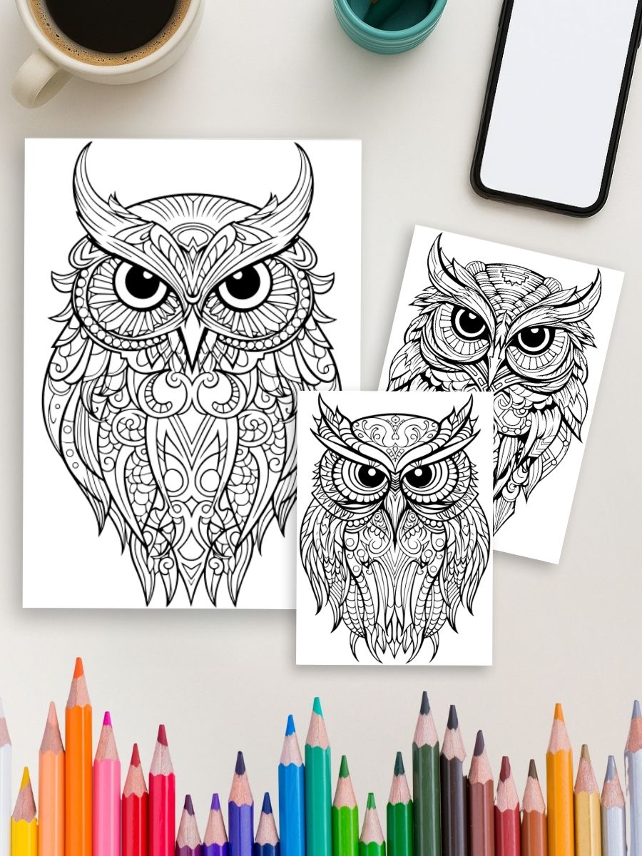 Night Watchers – 50 Owl Designs to Color 3 Night Watchers – 50 Owl Designs to Color - Image 4