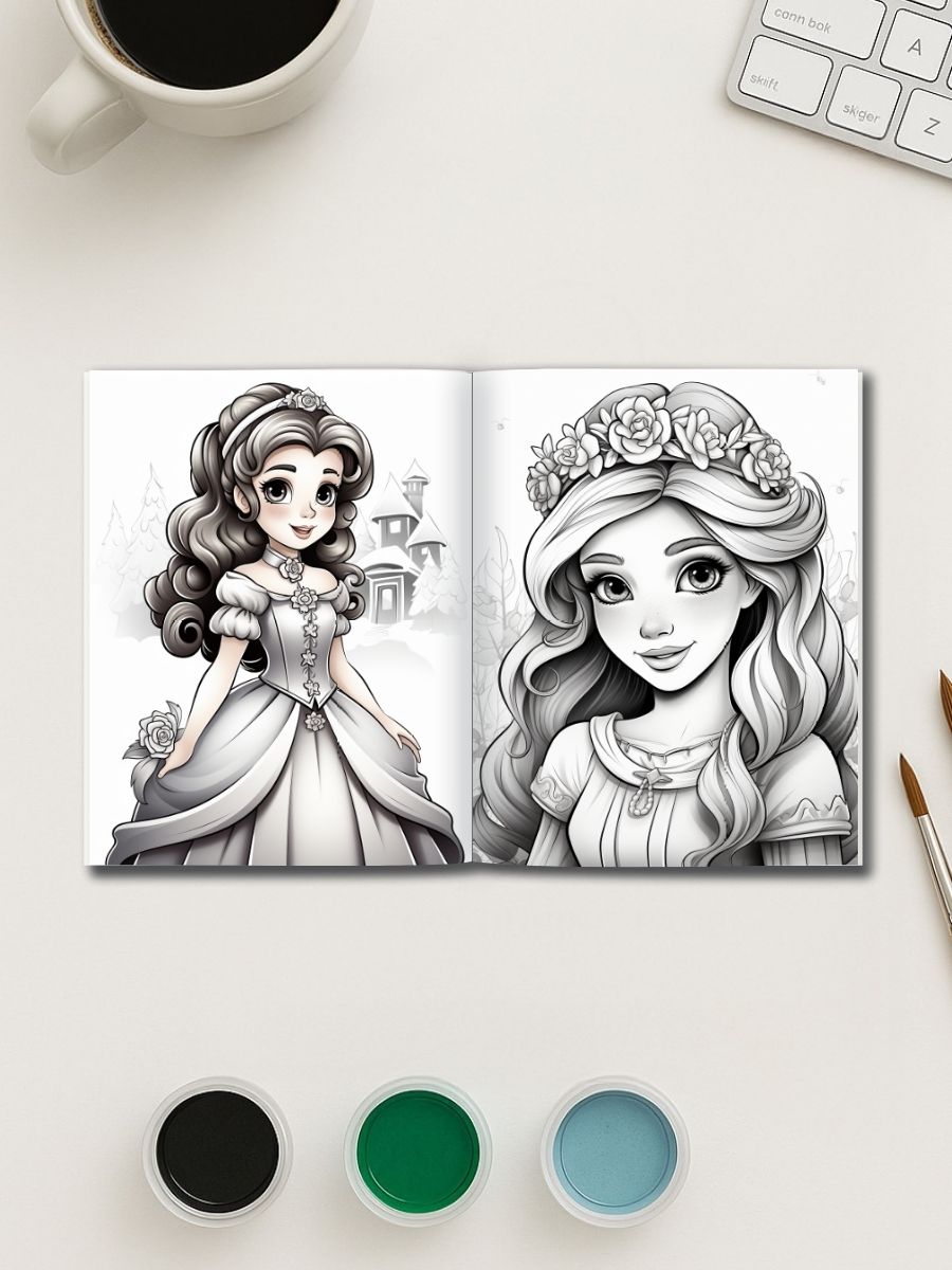Princess Moments – 120 Elegant Adult Coloring Pages 2 Princess Moments – 120 Elegant Adult Coloring Pages - Image 3