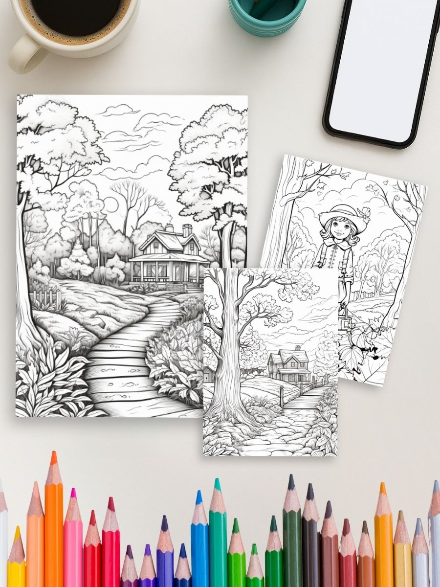 Autumn Dreams – 110 Seasonal Adult Coloring Pages - Image 4