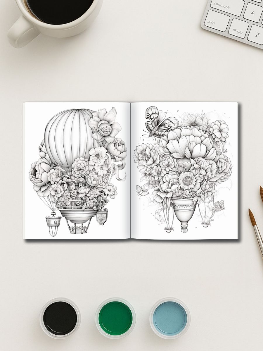 Vintage Charm – 200 Floral Object Coloring Pages 2 Vintage Charm – 200 Floral Object Coloring Pages - Image 3