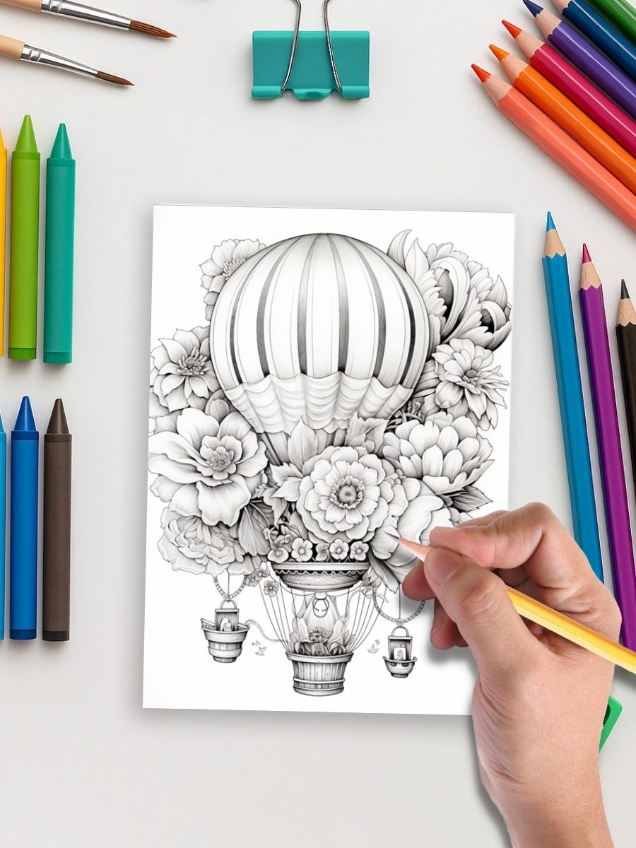 Vintage Charm – 200 Floral Object Coloring Pages 4 Vintage Charm – 200 Floral Object Coloring Pages - Image 5