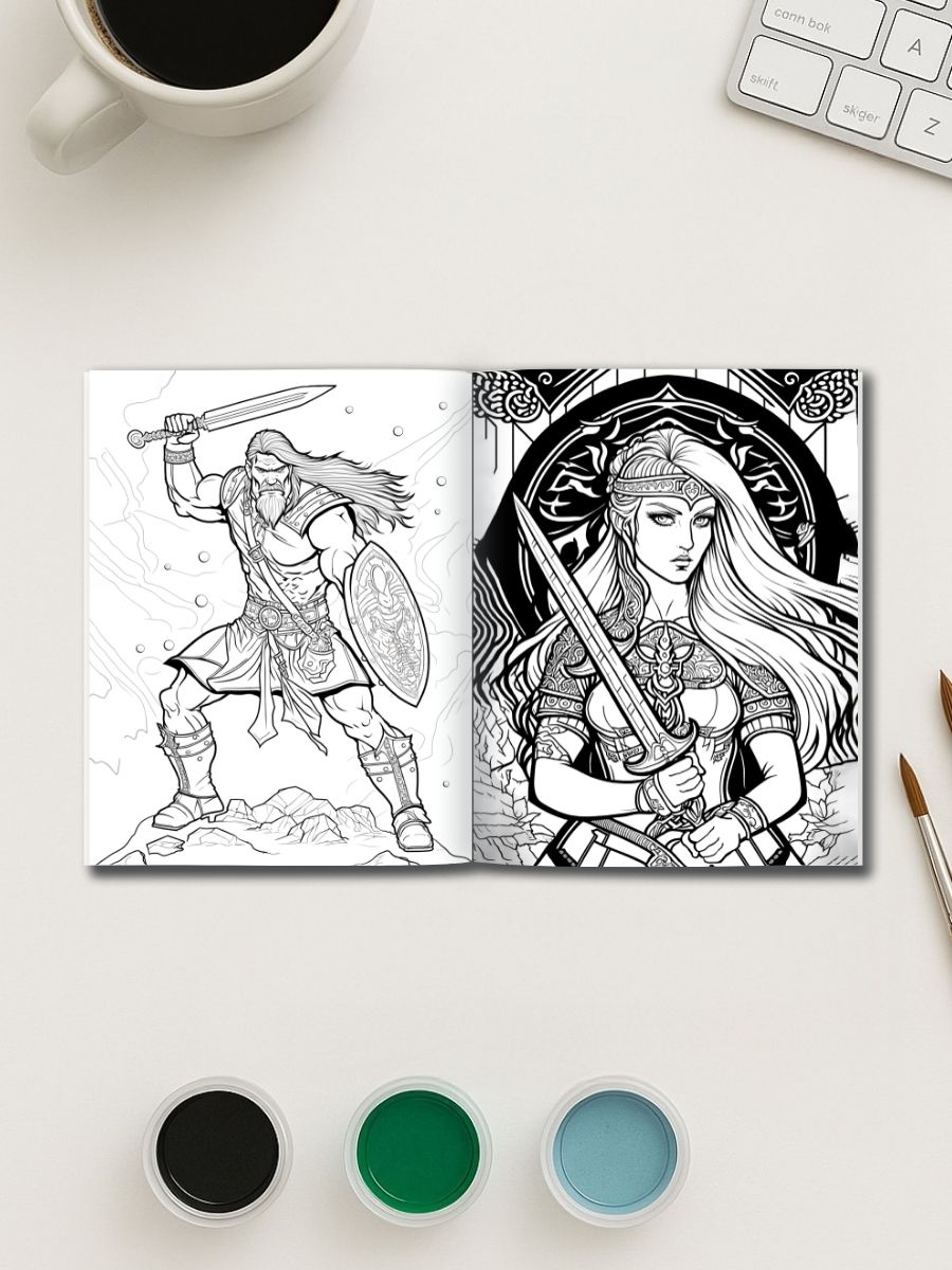 Norse Legends – 17 Viking Coloring Pages 2 Norse Legends – 17 Viking Coloring Pages - Image 3
