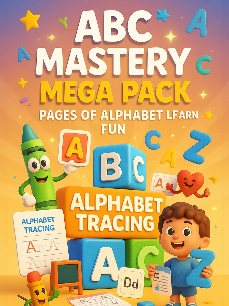 ABC Mastery Mega Pack – 1500+ Pages of Alphabet Learning Fun 1 ABC Mastery Mega Pack – 1500+ Pages of Alphabet Learning Fun