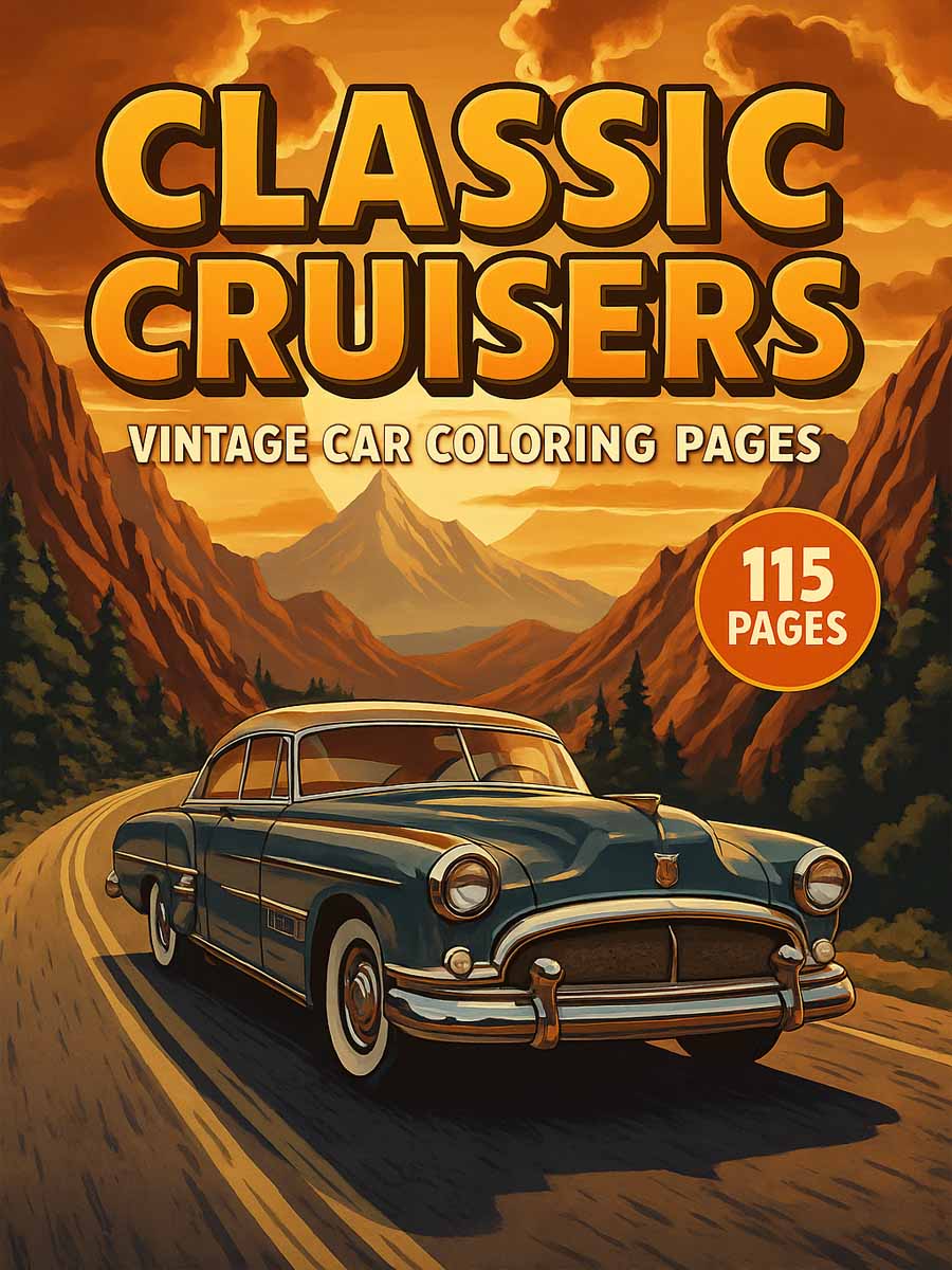 Classic Cruisers – 115 Vintage Car Coloring Pages 1 Classic Cruisers – 115 Vintage Car Coloring Pages