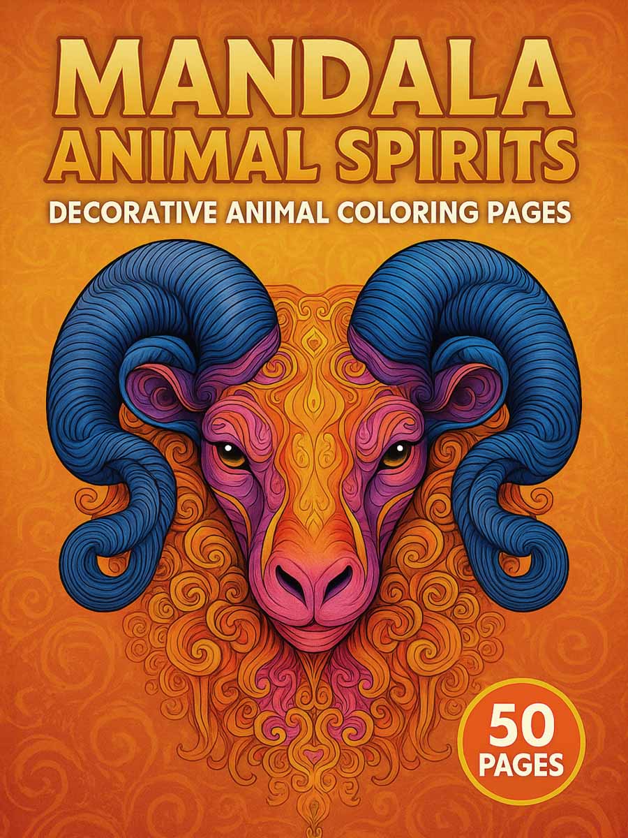 Mandala Animal Spirits – 50 Decorative Animal Pages 1 Mandala Animal Spirits – 50 Decorative Animal Pages