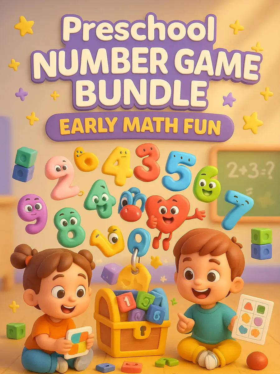 Preschool Number Game Bundle – 1170 Pages of Early Math Fun 1 Preschool Number Game Bundle – 1170 Pages of Early Math Fun
