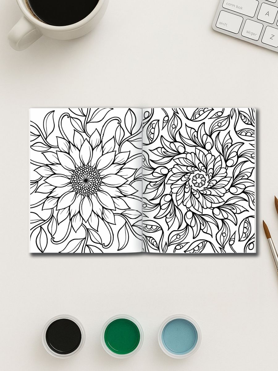 Floral Flow – 213 Mandala Flower Coloring Pages 2 Floral Flow – 213 Mandala Flower Coloring Pages - Image 3