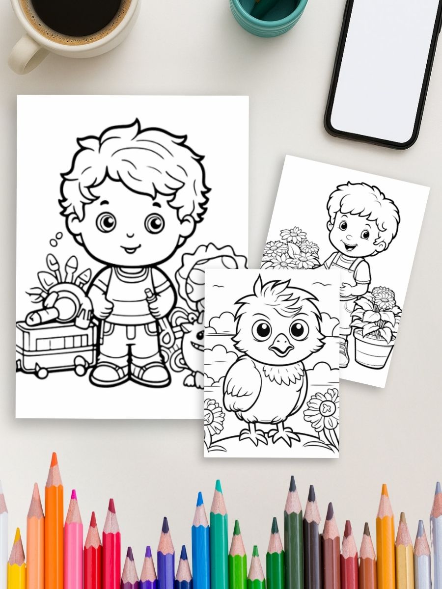 Roars, Paws & Whiskers - 100 Kids Coloring Pages 3 Roars, Paws & Whiskers - 100 Kids Coloring Pages - Image 3