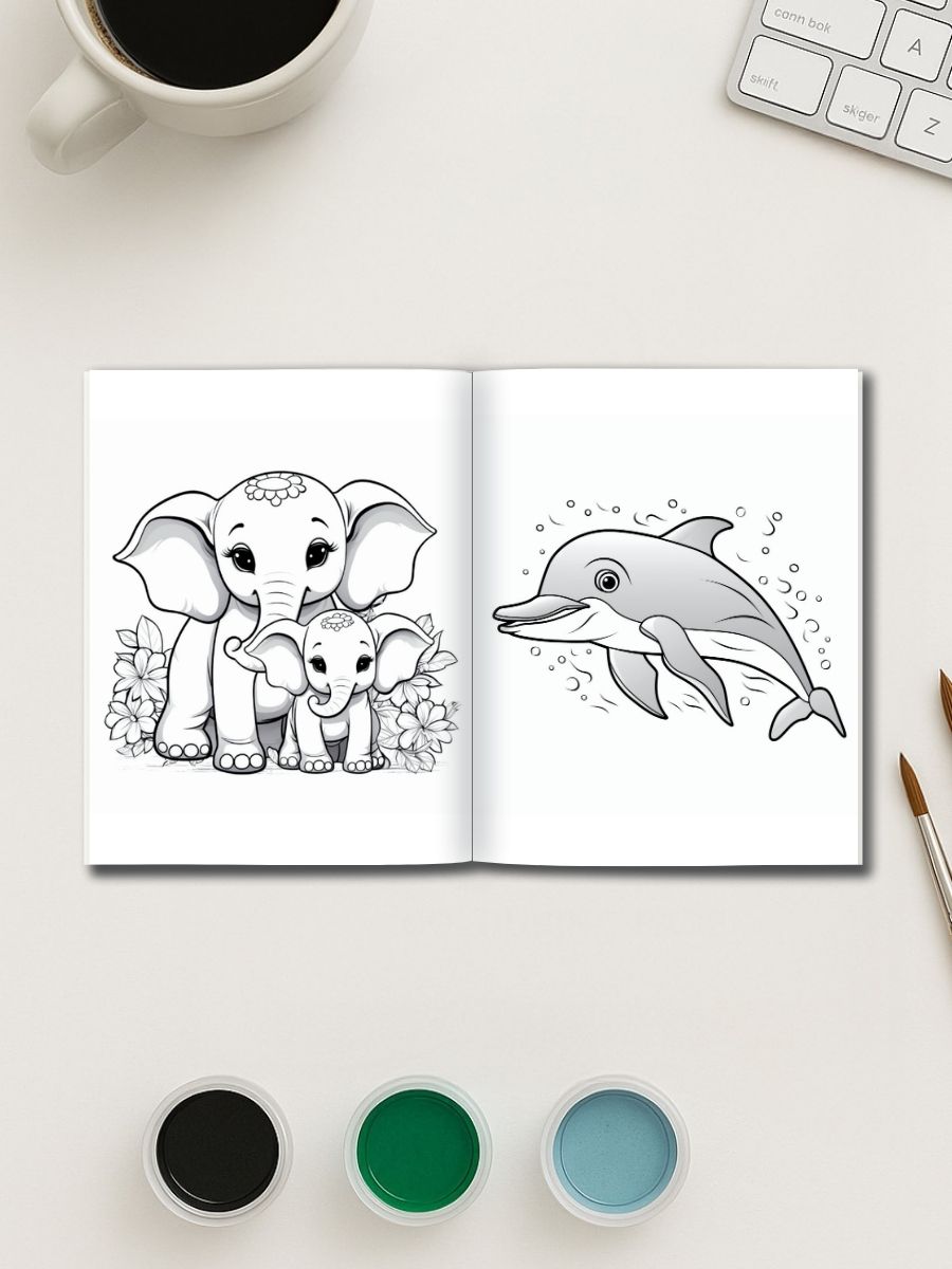 Animal & Snack Time – 184 Animals & Fruits Coloring Pages for Kids 2 Animal & Snack Time – 184 Animals & Fruits Coloring Pages for Kids - Image 2