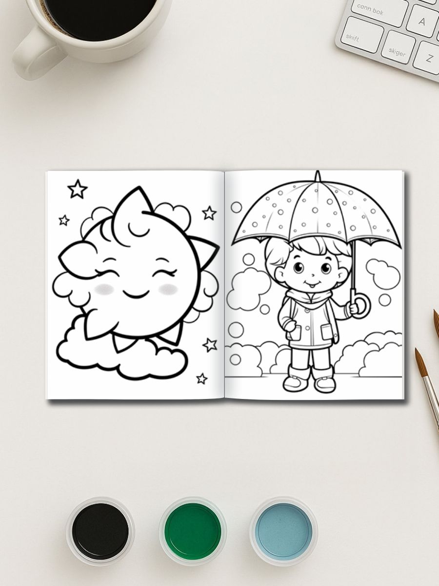 Weather Wonders – 200 Weather & Season-Themed Coloring Pages 2 Weather Wonders – 200 Weather & Season-Themed Coloring Pages - Image 2