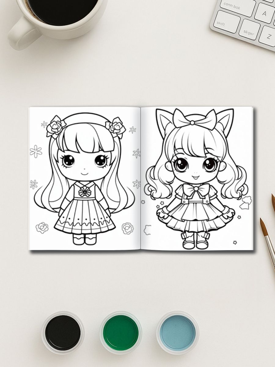 Mega Kawaii Bundle – 297 Super Cute Coloring Pages 2 Mega Kawaii Bundle – 297 Super Cute Coloring Pages - Image 3