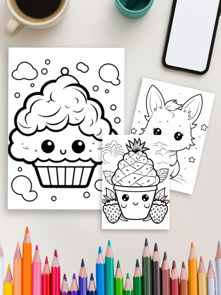 Mega Kawaii Bundle – 297 Super Cute Coloring Pages 3 Mega Kawaii Bundle – 297 Super Cute Coloring Pages - Image 4