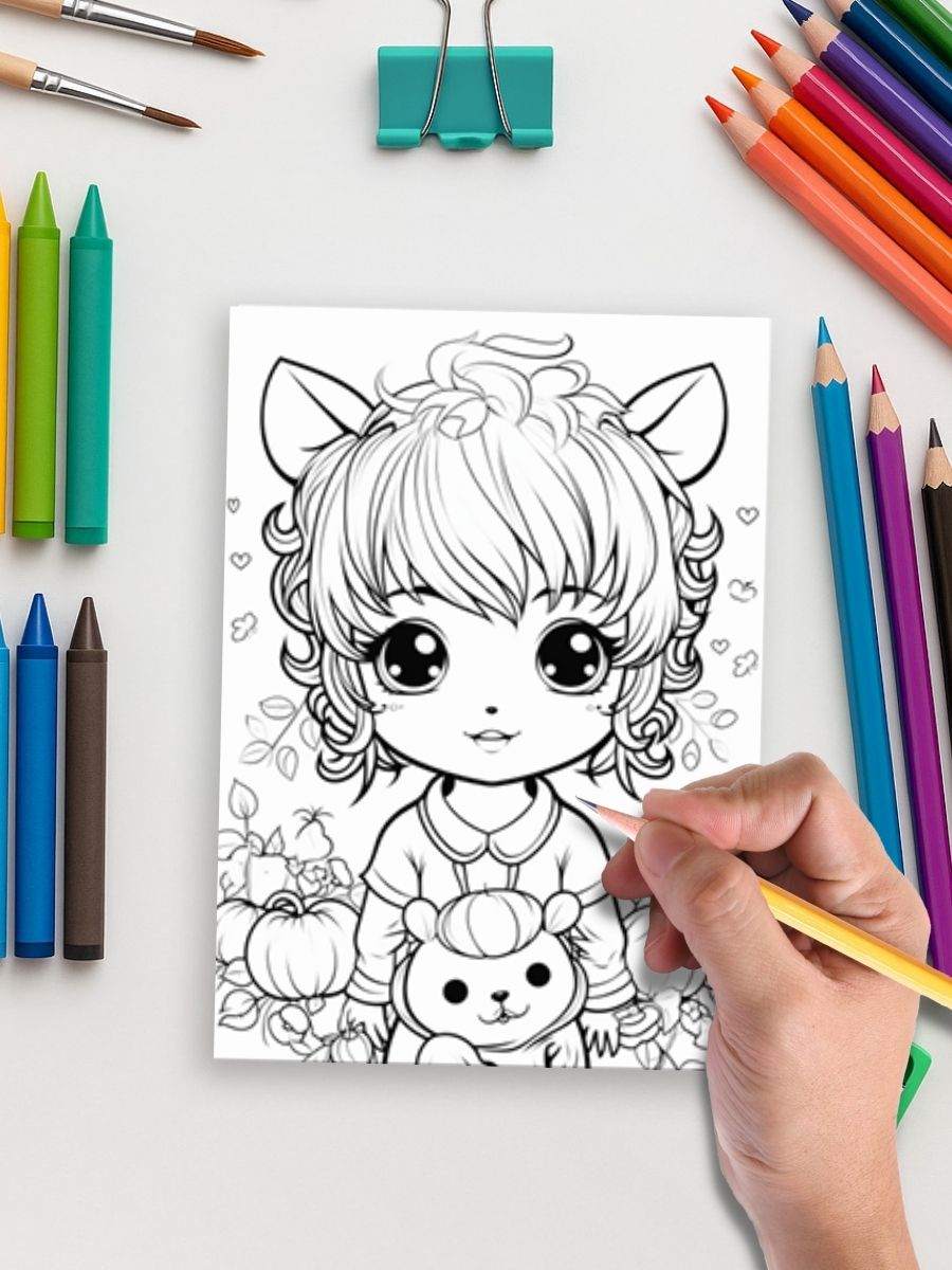 Mega Kawaii Bundle – 297 Super Cute Coloring Pages 4 Mega Kawaii Bundle – 297 Super Cute Coloring Pages - Image 5