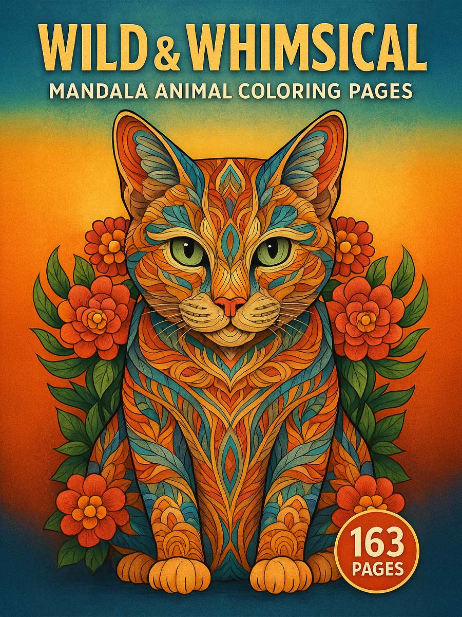 Wild & Whimsical – 163 Mandala Animal Coloring Pages 1 Wild & Whimsical – 163 Mandala Animal Coloring Pages