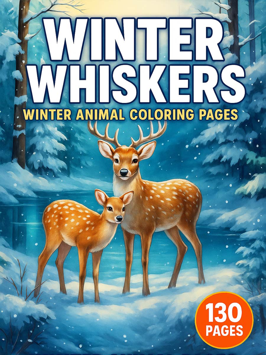 Winter Whiskers – 130 Winter Animal Coloring Pages 1 Winter Whiskers – 130 Winter Animal Coloring Pages