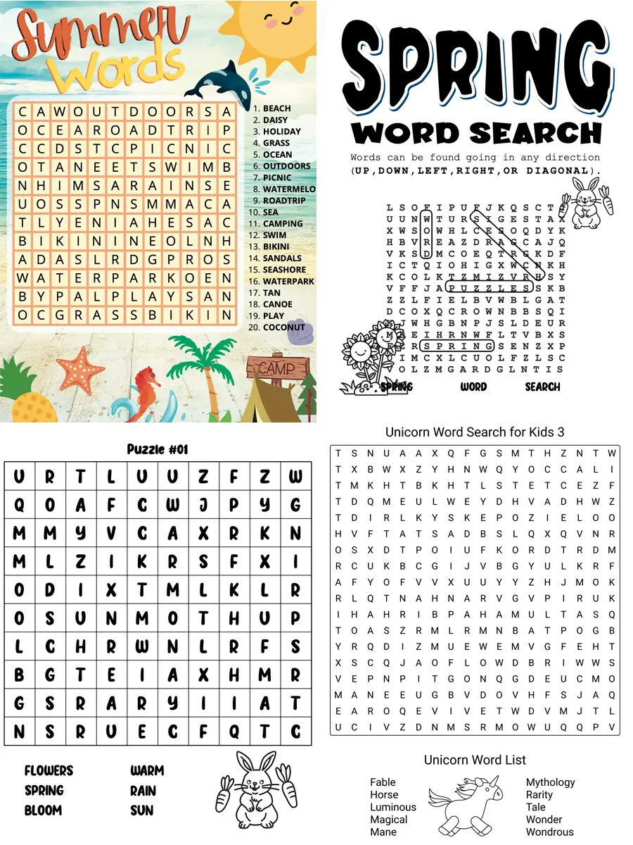 Word Sleuth Fun – Mega Word Search Activity Pack for Kids (548 Pages) 2 Word Sleuth Fun – Mega Word Search Activity Pack for Kids (548 Pages) - Image 2